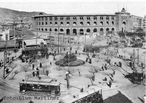1900 - Plaça d'España i plaça de braus de les Arenes - Barcelona