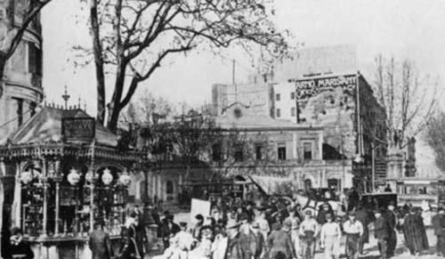 1900 - Quiosc a Canaletes i Bar Zurich - Barcelona