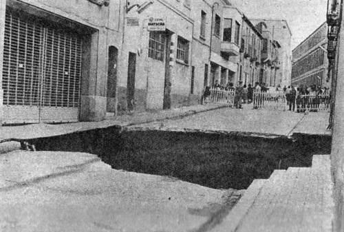 1962 - Esvoranc per la riuada al c/ Cervantes - Terrassa