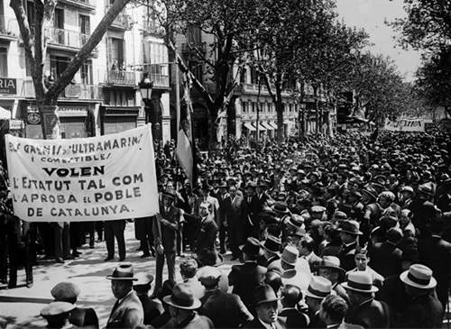 19320424 - Manifestació pro-estatut - Rambles - Barcelona